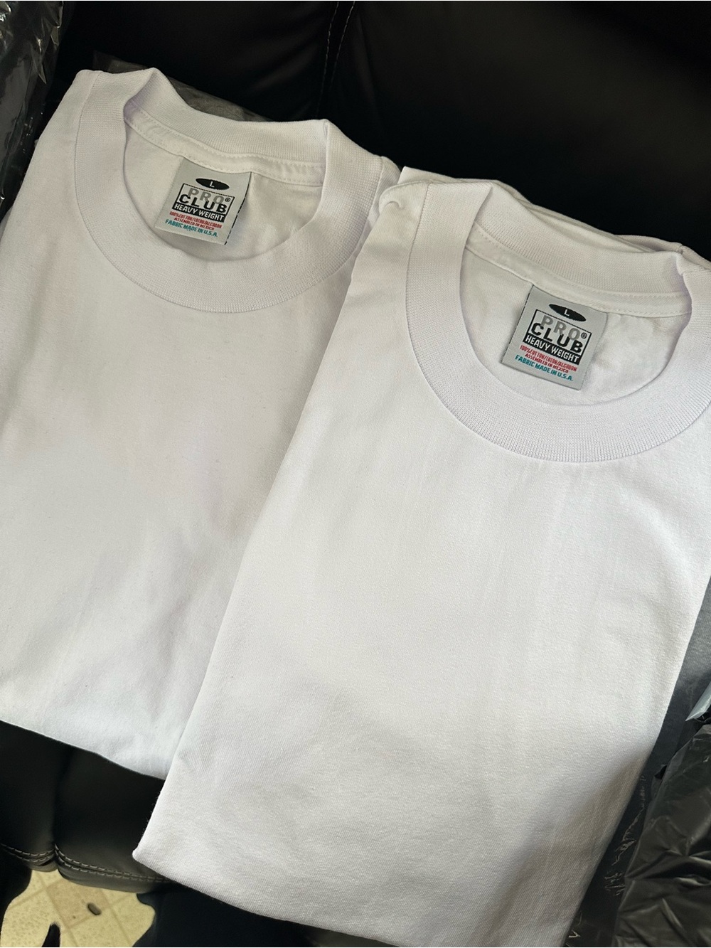 Club Heavyweight White Crew Neck T-Shirts - Pack of 2